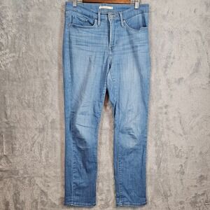 Levi's 312 Shaping Slim Women 30x30 Stretch Jeans Medium Wash Mid Rise Blue 30